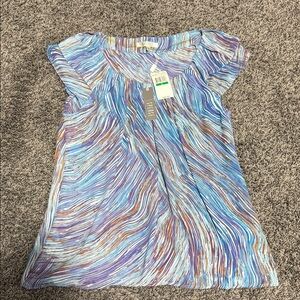 NWT Spence Colorful Swirl Pattern L sleeveless Blouse